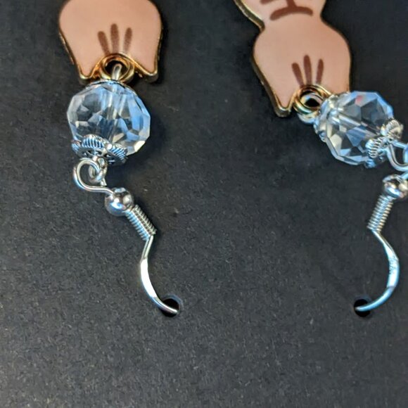 Brown Tabby Sterling 925 Silver Drop Earrings - Picture 5 of 13